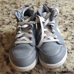 Grey High-Top Air Jordans